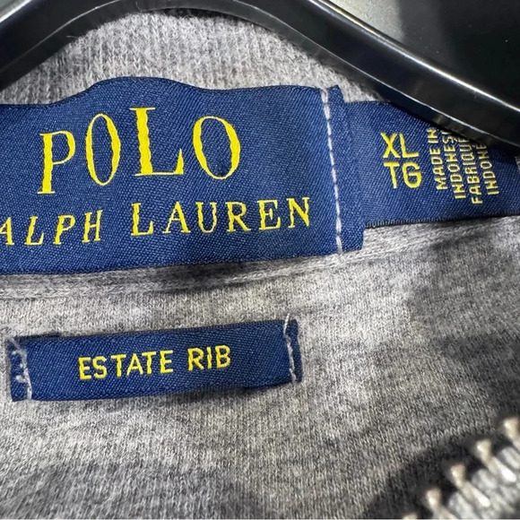 2 Polo Ralph Lauren 1/4 Zip Sweaters Estate Rib 1-gray1-burgundy Sz XL - Picture 10 of 13
